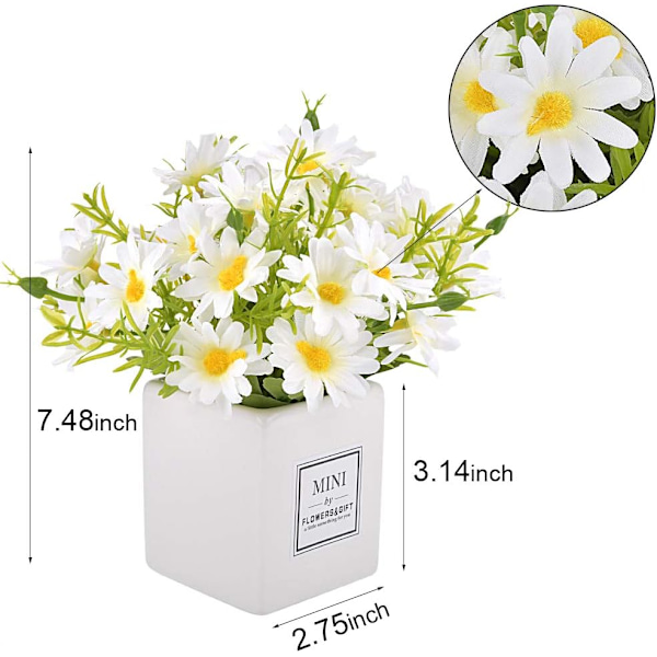Konstgjorda blommor, prästkrageblomma med sidenliknande prästkrage