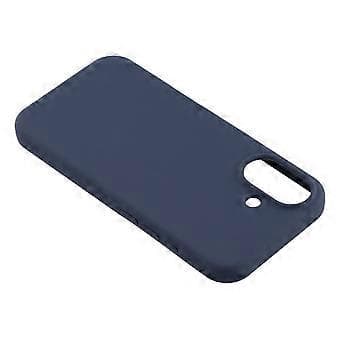 Kompatibel med iPhone 16 Deksel Solid Silikon Støtsikkert Telefon Bakdeksel (Mørkeblå)