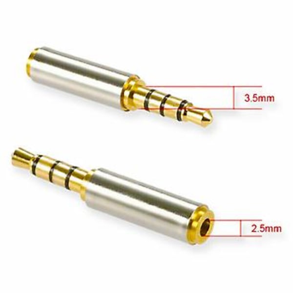 3,5 mm jackplugg til 2,5 mm hodetelefonjack AUX audio stereo adapter ( )