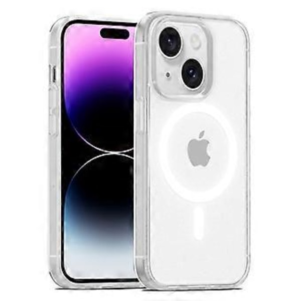 iPhone 15 Plus:lle Mattainen Puhelimen Kotelo, Yhteensopiva MagSafen kanssa, PC+TPU Takakannen Kotelo