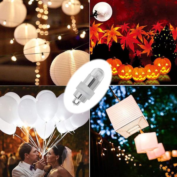 LED-ballonglys 30 stk LED-papirlykt, LED-papirlykt, Li