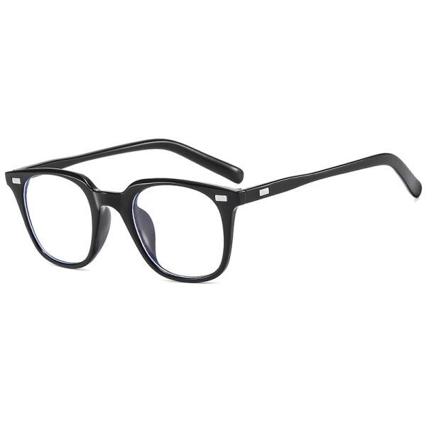 （Svarta）Blå ljusblockerande glasögon med klar lins mot ögon