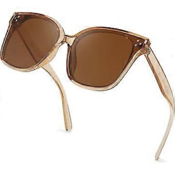 Retro Firkantede Polariserende Solbriller Kvinder Mænd Oversize Vintage Shades B2600