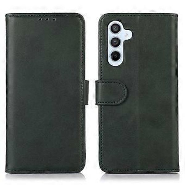 Til Samsung Galaxy S23 FE Stativ Telefonetui PU Læder Koeskindsstruktur Telefonpung Cover (Style C)