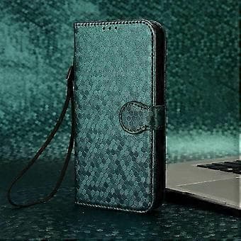 Honeycomb Dot Textur Läder Telefonfodral (För TCL 50 5G Grön)