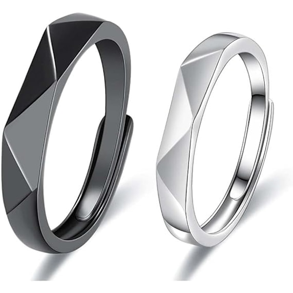 Statement Ring för Par Bamburing för Kvinnor Män Justerbar W