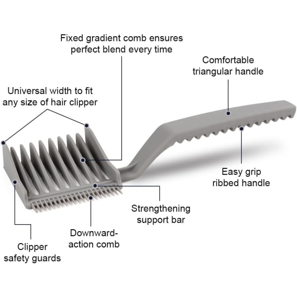 Hårkam för män, frisörkam, böjd positioneringskam, barber fade kammar för män, Salo