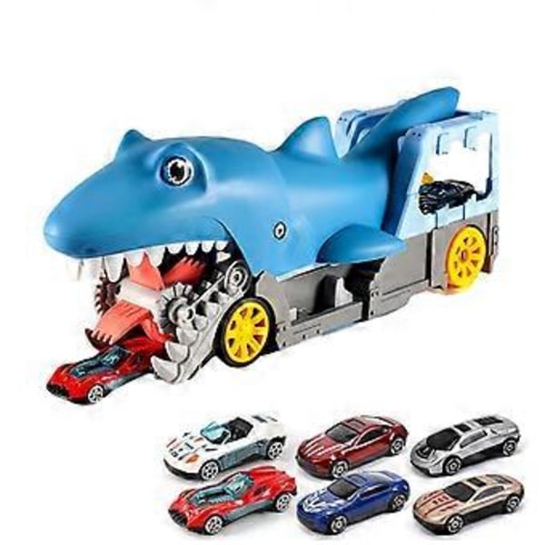 Dinosaur Krokodille Hai-Lastebil med Lys og Brøl-Lyd Dinosaur Leke (Hai-6 biler)