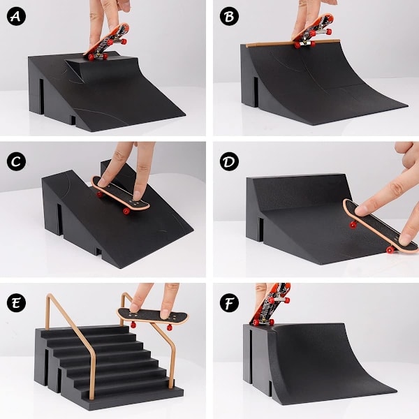 Mini skateboard ramp og tilbehørssæt, skateboard park dæk tr*