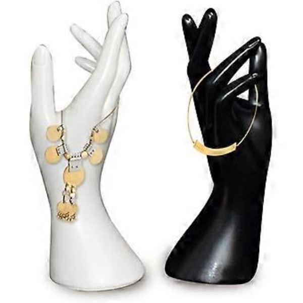 2 stk. Kvinne Mannequin Hånd Smykke Display Holder Armbånd Halskjede Ring Klokke Stativ