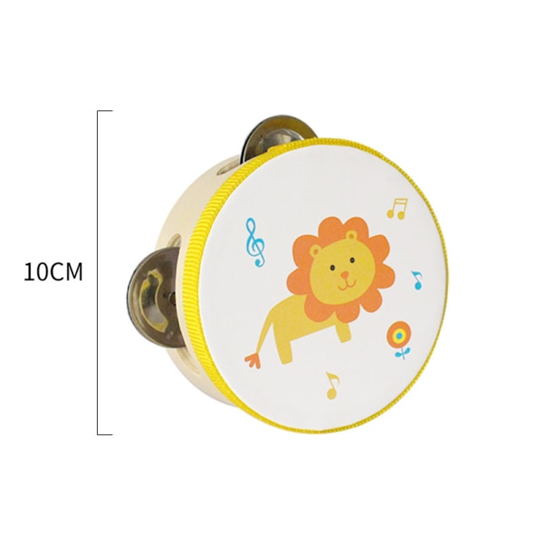 （lion）Wooden tambourine, a toy musical instrument suitable for children to develop their sense of rh