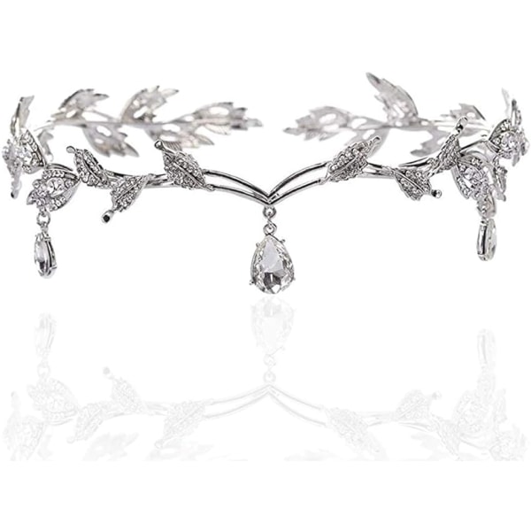 Rhinestone Crystal Tiara, Bryllups Tiara, Rhinestone Bladkrone Cr