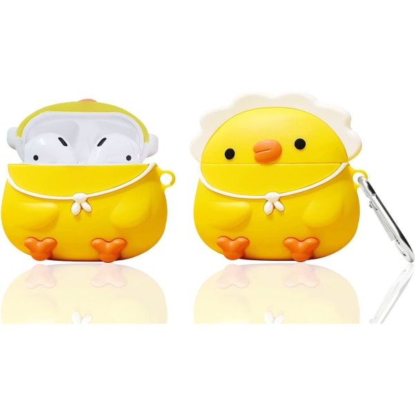 (Liten Gul Kylling) for Airpods 1/ 2 Myk Silikondeksel,