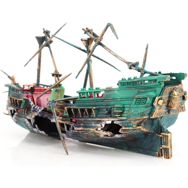 Akvarie vrag dekorationer - Nedsænket skib ornament