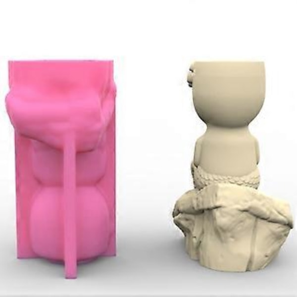 Søde Havfruer Pen Holder Blomsterpotte Silikoneforme Epoxy Resin Form DIY Sukkulent Plantekasse Form til DIY Resin Dekorationer (2)