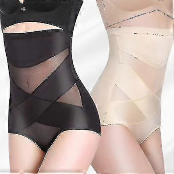 Högmidjade Kompressionsformare Formande Kalsonger Slankande Korsett Magformande Byxor Jinyu (2XL Hudfärg)