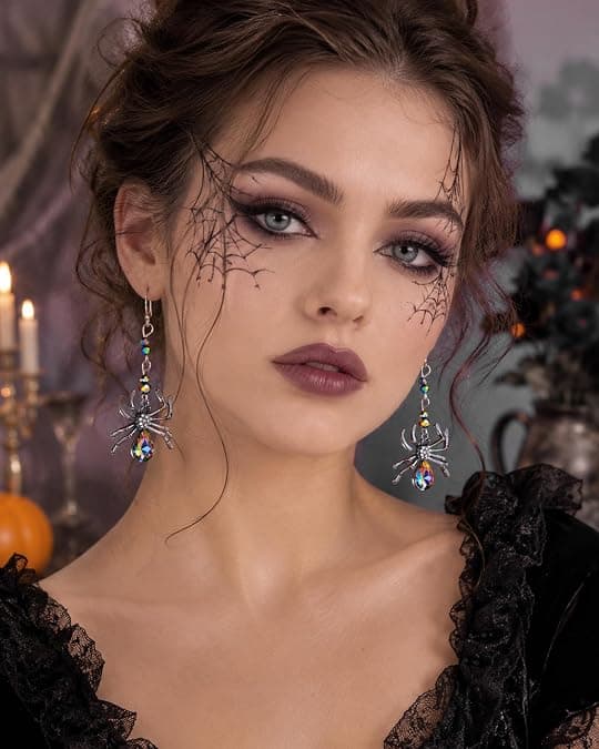 Halloween Vedhæng Øreringe, Gotiske Kvast Dameøreringe - 12