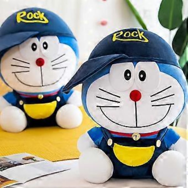 Cartoon Doraemon Plyschdocka Mjuk Leksak Mjuk Bekväm Hudvänlig Plyschleksak för Barn Flickor Present Dekoration (30cm Wagging)
