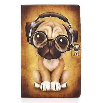 Lærtablettveske for Samsung Galaxy Tab A9+ (Hund)
