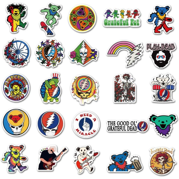 Rockmusikbandsklistermärken av 50 ark vinyldekaler Merchandise Lapto