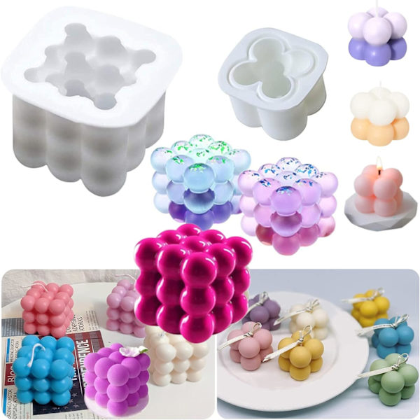 2 stk. Boble Siliciumform Chokolade Fondant Kage Dekoration Stearinlys