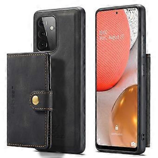 Retro Magneettinen Irrotettava Kotelo Samsung Galaxy A72 5G:lle (Musta)