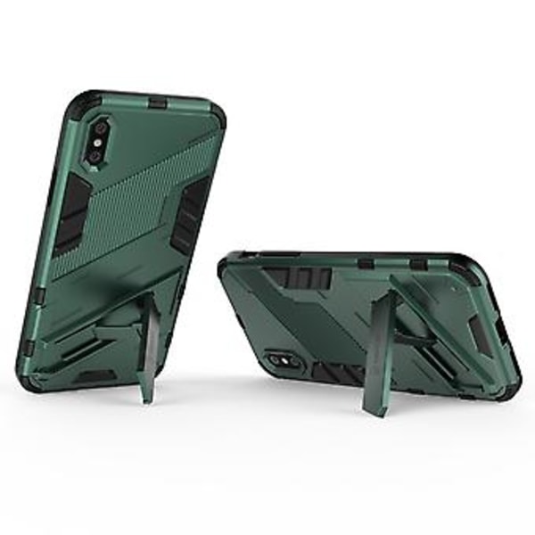 PC + TPU Stötskyddande Skal för iPhone X / XS (Grön)