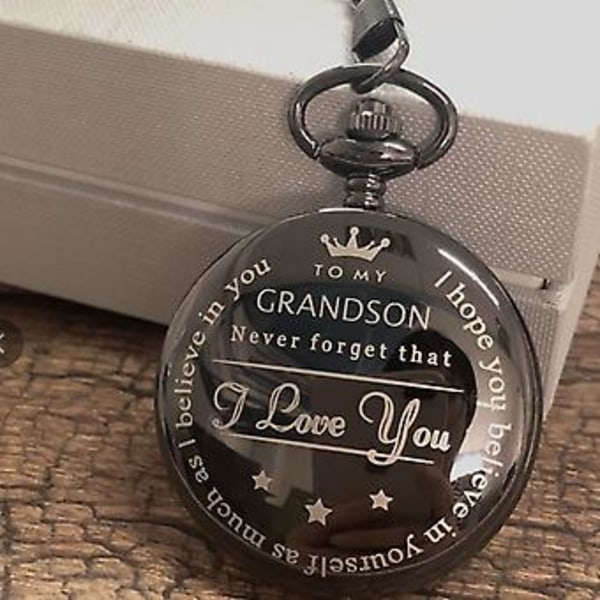 Vintage Kvarts Lommeur, Stil: Grandson (Sort) Grandson (Sort)