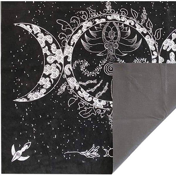 50x50cm Tarotkort Duk, Spådomsalter Duk, Triple Goddess Månefaser, Brettspill C