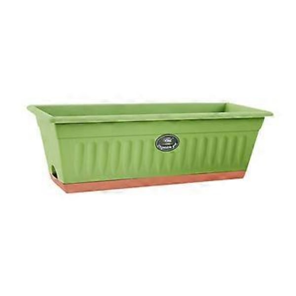 Blomlåda Fönsterlåda Grönsaksplanter Rektangel 50x19x16cm Fönsterbrädeslåda med Dräneringshål för Trädgård, Veranda Mångsidig (Grön)