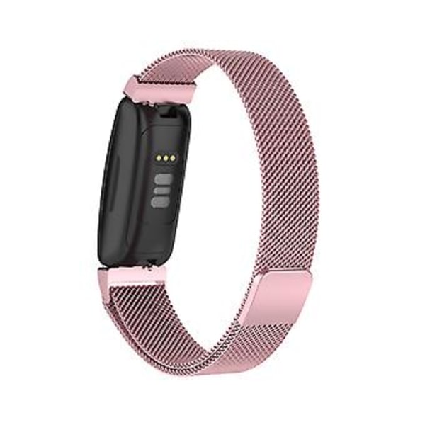 Til Fitbit Inspire 2 Milanese Urrem L (Rosafarvet)