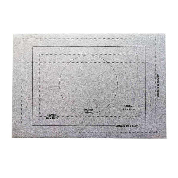 Grå puslespilspude, 66 * 116cm, bærbar puslespilspude, puslespilsrulle p