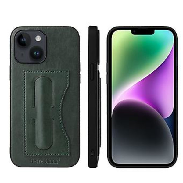 Fierre Shann Holder PU-fodral för iPhone 15 Plus (Grön)