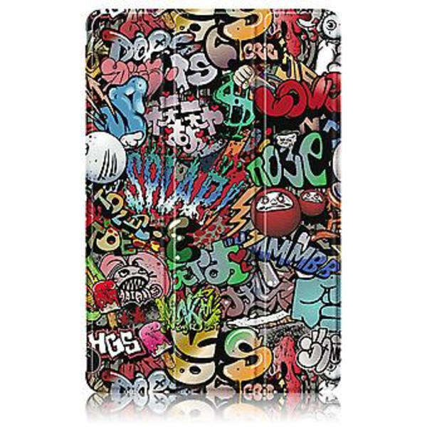 3-delt PC-tablettveske for Samsung Galaxy Tab A9+ (Graffiti)