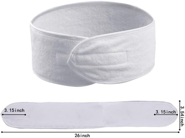 3PCS Vaskbar Hår Sminke Hodebånd Hvit Skrape Hodebånd Hodebånd