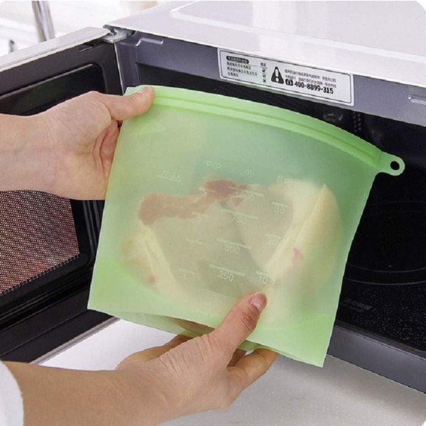 Återanvändbar matväska i silikon Återanvändbar frysväska Läcksäker tätning
