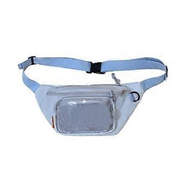 Chic Gul Itaväska Med Transparenta Nåldisplayväskor Mode Crossbody Väska Midjeväska Bröstväskor För Anime-fans Blå (Blå)