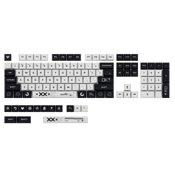 PBT Sub PBT Coffee Cat Dye Keycaps, Full 132 Keycaps, Mukautetut PBT Keycaps Cherry Gateron MX S
