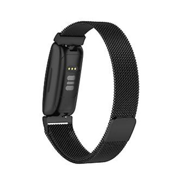 Fitbit Inspire 2:lle Milanese-ranneke L (Musta)