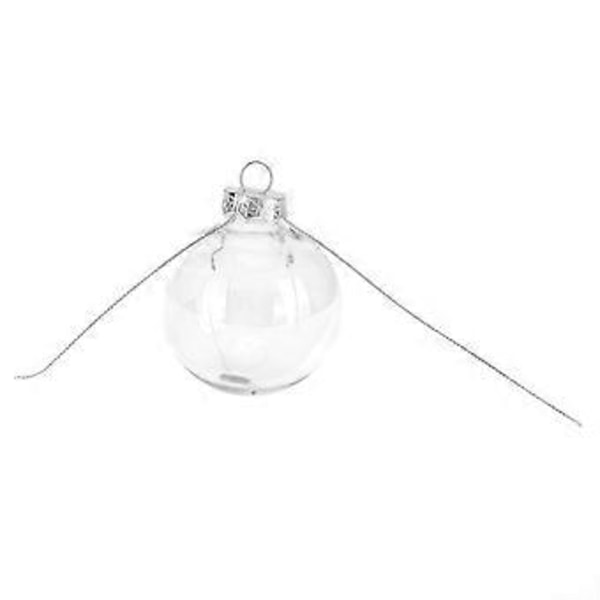 10 stk/sett Dekorative Hengende Kule Gjenbrukbare Fyllbare Transparente Julekuler for Feriefest 8cm