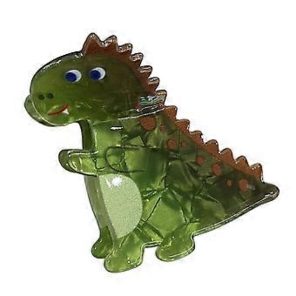 Morsomme Dinosaurer Hårklyper Sklisikre Hårklemmer Store Akryl Hårklyper Hodeplagg Stylingverktøy Hårtilbehør (Grønn Stegosaurus 2)