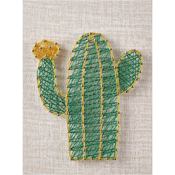 20cmx20cm DIY String Art Kit til begyndere DIY Kaktus Craft Kit til ferie Unik gave Kaktus Negl P