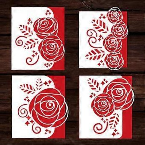Roseblomst Metal Skæreforme Skabelon DIY Scrapbooking Album Papirkort Skabelon Form Prægning Håndværk Dekoration (MH370)