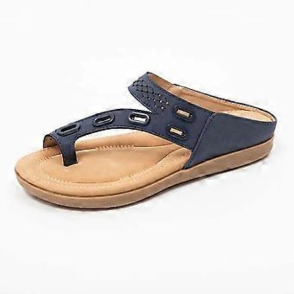 Stilige dames sandaler med flat massasje, sklisikre, komfortable strandsko for daglig bruk (38 Lysegrønn)