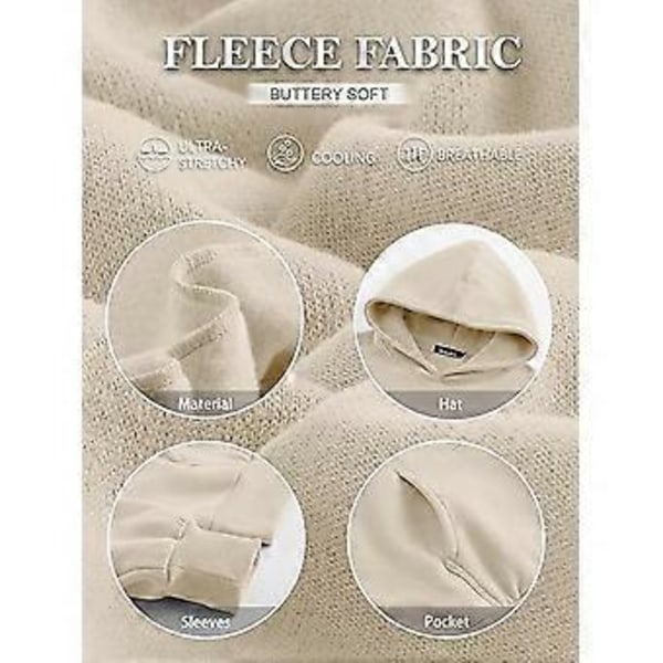 Løse hættetrøjer til damer, langærmet pullover (XL Abrikos)