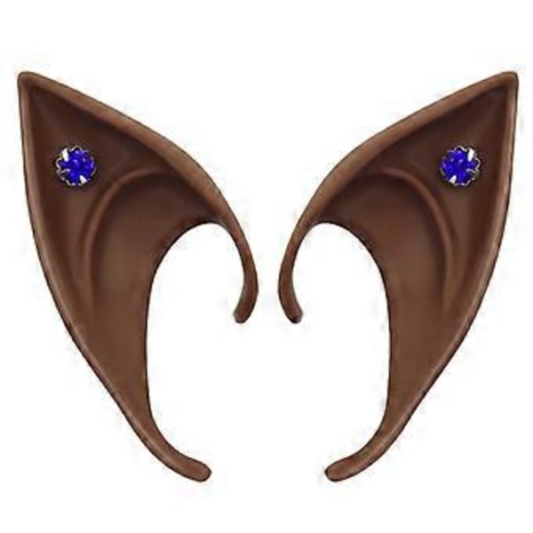 1 Par Älvöron Realistiska Hög Simulering Mjuka Scenrekvisita Halloween Cosplay Silikon Älvöron för Bal QinHai(One Size T )