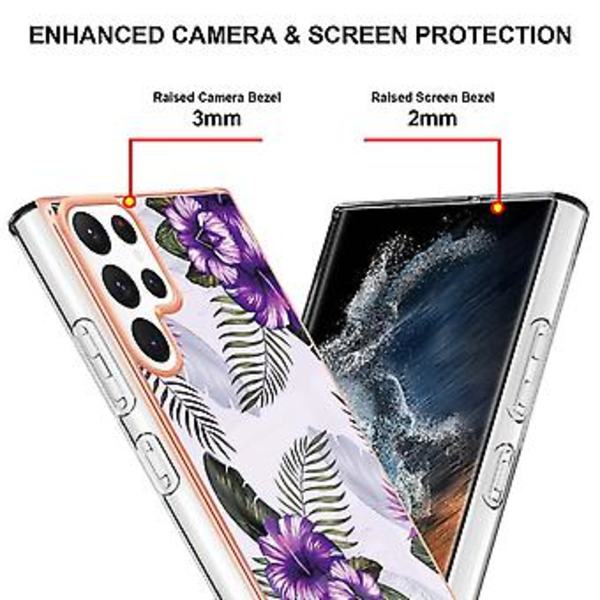 Elektroplettering TPU-etui til Samsung Galaxy S22 Ultra 5G (Lilla)