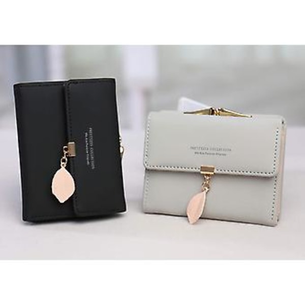 Liten Clutch-plånbok i Läder för Flickor och Kvinnor, Kortinnehavare (Z-lotus Rosa) Z-lotus Rosa -