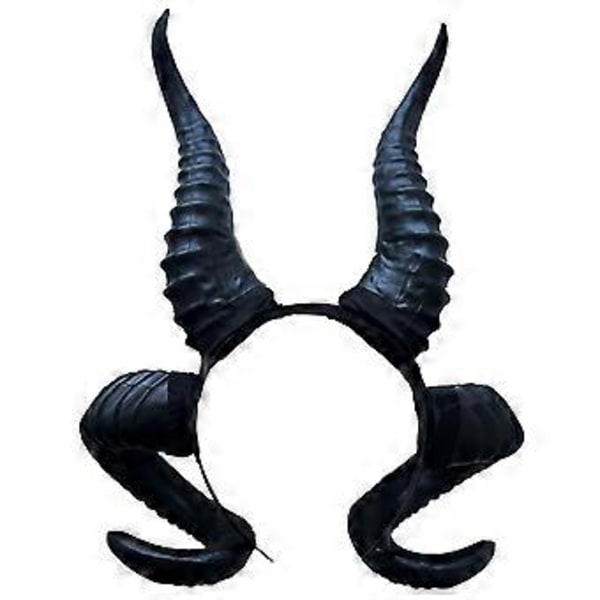 Justerbart diadem med djävulshorn, viktig accessoar för Halloween-maskerader, cosplay-tillbehör (två par hårband)