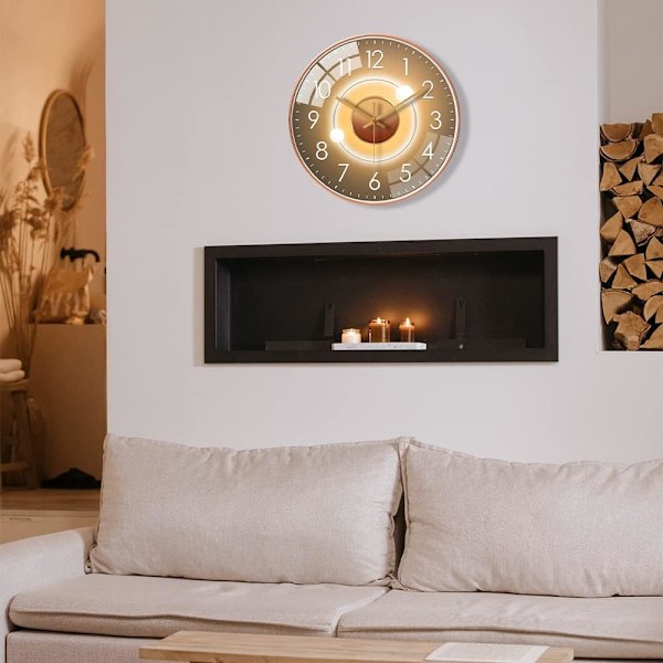 12 tommer lydløse vægure til stue køkken moderne design